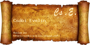 Csábi Evelin névjegykártya