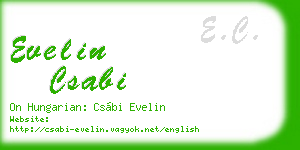 evelin csabi business card